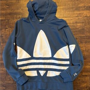Adidas Blue Hoodie with White Tag